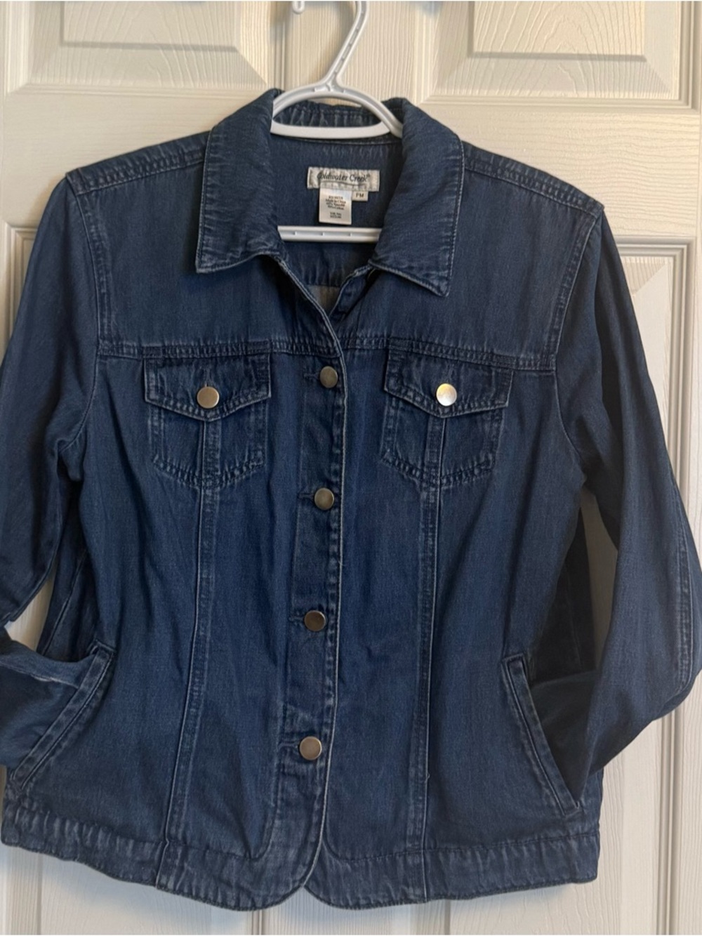 Coldwater Creek Dark Blue Denim Jean Jacket